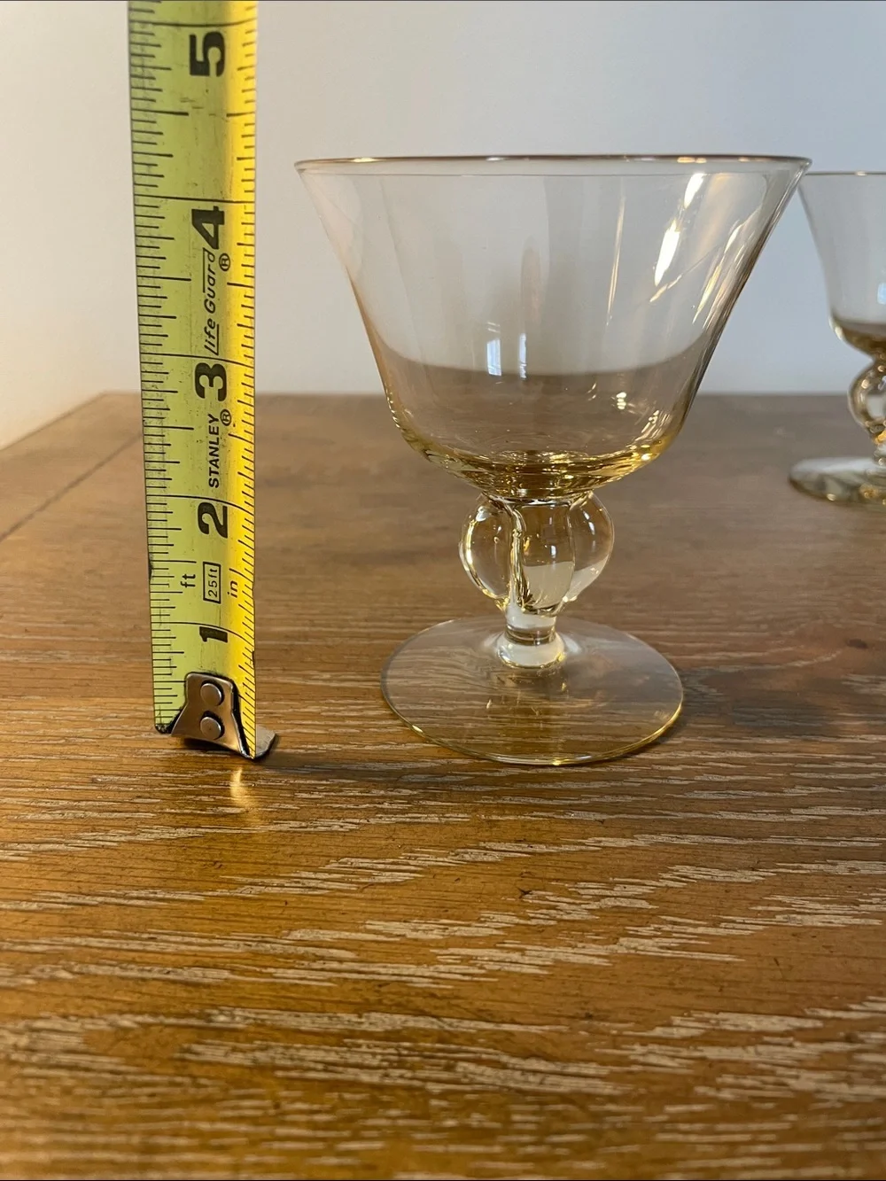 Amber Glass Dessert Cups - Set of 3